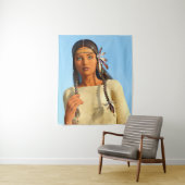 Schöne indigene Amerikanerin Wandteppich (Beispiel)