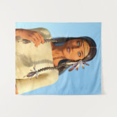 Schöne indigene Amerikanerin Wandteppich (Vorderseite (Horizontal))