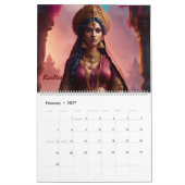 Schöne indische Goddesses 2024 Kalender (Feb 2027)