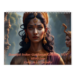 Schöne indische Goddesses 2024 Kalender