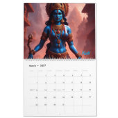 Schöne indische Goddesses 2024 Kalender (Mär 2027)
