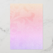 Schöne indische Mimosas und Samosas Bridal Brunch Folieneinladung (Rückseite)