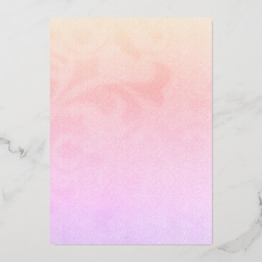 Schöne indische Mimosas und Samosas Bridal Brunch Folieneinladung (Rückseite)