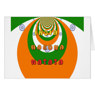 Schöne indische Nationalflaggen Farben Hakuna Mata