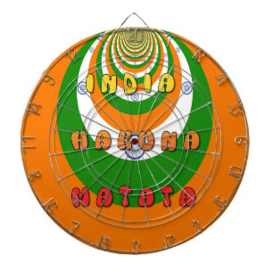 Schöne indische Nationalflaggen Farben Hakuna Mata Dartscheibe
