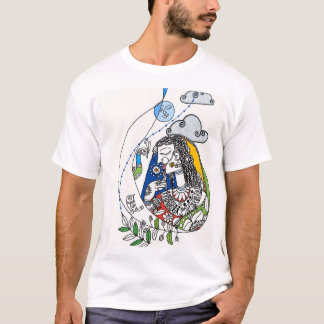 Schöne indische populäre Kunst Madhubani Malerei T-Shirt