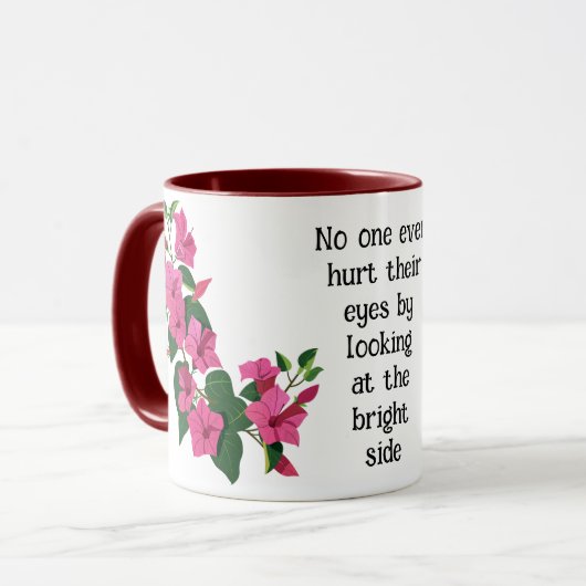 Schöne, individuelle Blumenzauberkunst Tasse (Vorderseite Links)