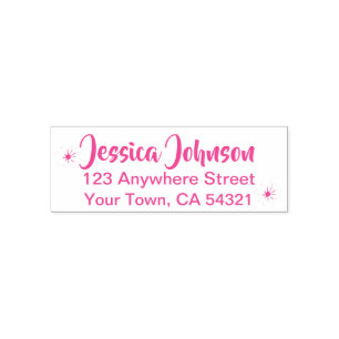 Schöne Individuelle Name Rücksendeadresse Permastempel