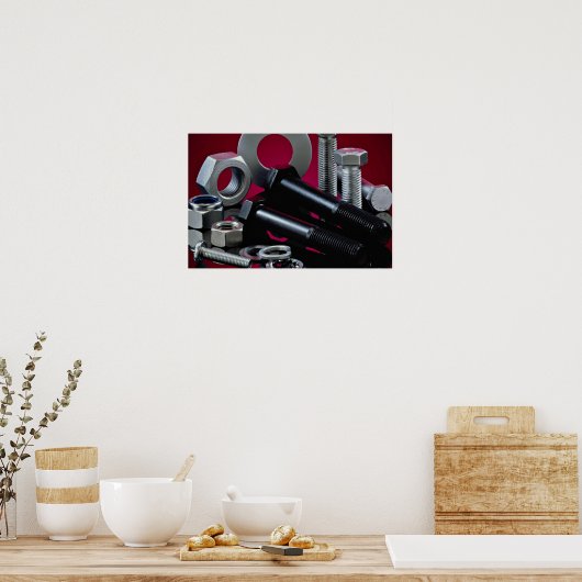 Schöne Industrieschrauben Poster (Küche)