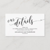 Schöne Informationen zur Hochzeitswebsite Begleitkarte (Vorderseite)