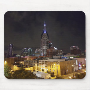 Schöne Innenstadt Nashville Tennessee bei Nacht Mousepad