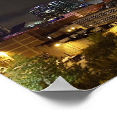 Schöne Innenstadt Nashville Tennessee bei Nacht Poster (Ecke)