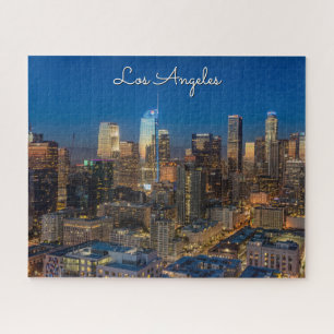 Schöne Innenstadt von Los Angeles bei Sunset Puzzle