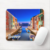 Schöne Insel Burano, Italien Mousepad (Mit Mouse)