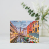 Schöne Insel Burano, Italien Postkarte (Stehend Vorderseite)