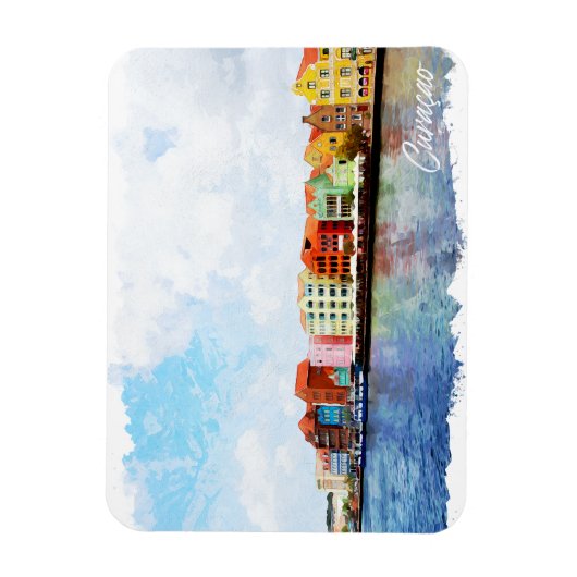 Schöne Insel Curucao Magnet (Vertikal)