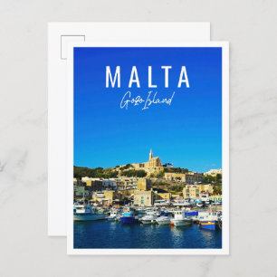 Schöne Insel Gozo Malta Postkarte