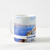 Schöne Insel Santorini, Oia Kaffeetasse (Vorderseite Links)