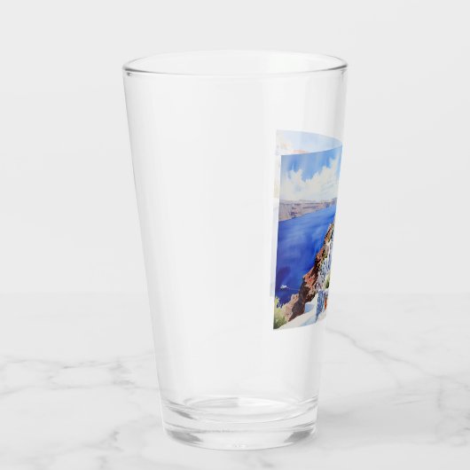 Schöne Insel Santorini, Oia Reisetug Glas (Rechts)