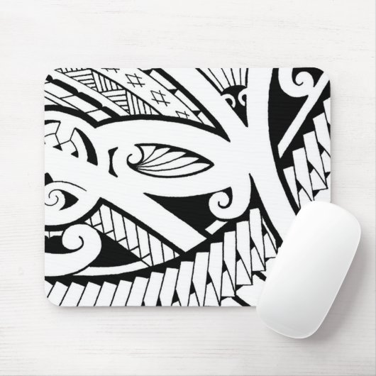 schöne Inseltätowierung entwirft moderne schwarze Mousepad (Mit Mouse)