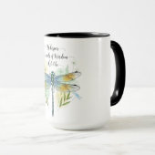 Schöne inspirierende Libellen-Zitate Tasse (VorderseiteRechts)