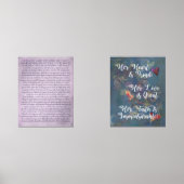 Schöne, inspirierende Redewendungen Desiderata Bilderwand Sets (Vorderseite)