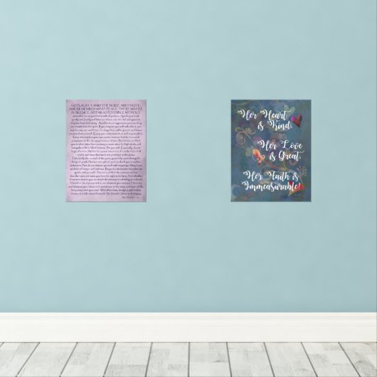 Schöne, inspirierende Redewendungen Desiderata Bilderwand Sets (Holzboden)