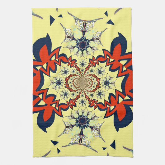 Schöne, intelligente Farben, Blumenmuster Design K Geschirrtuch (Vertikal)