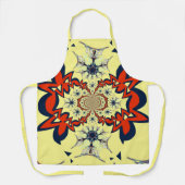 Schöne, intelligente Farben, Blumenmuster Design K Schürze (Vorderseite)