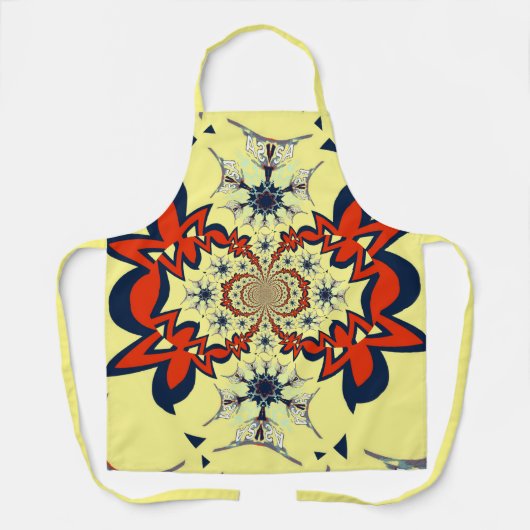Schöne, intelligente Farben, Blumenmuster Design K Schürze (Vorderseite)