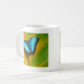 Schöne, iridescent Butterfly Kaffeetasse (Vorderseite Links)