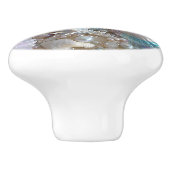 Schöne Iridescent Seashells Perlen Starfish Keramikknauf (Seitenansicht)