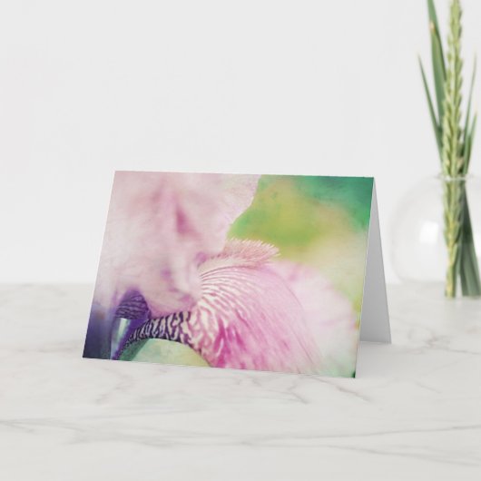 Schöne Iris Blume Art Note Card Karte (Vorderseite)