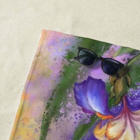 Schöne Iris Blume Badetuch Malerei (Beispiel)