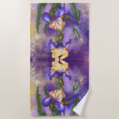 Schöne Iris Blume Badetuch Malerei (Vorderseite)