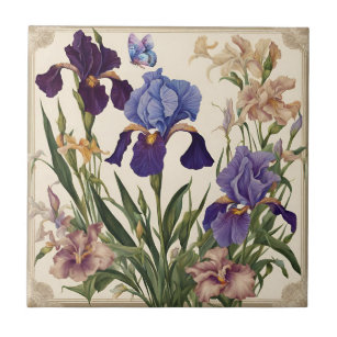 Schöne Iris Blume Blooms Fliese