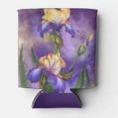Schöne Iris-Blume kann kühlen Dosenkühler (Vorderseite)