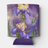 Schöne Iris-Blume kann kühlen Dosenkühler (Rückseite)
