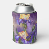 Schöne Iris-Blume kann kühlen Dosenkühler (Kanne Rückseite)