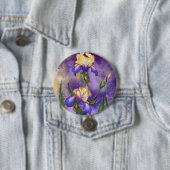 Schöne Iris Blume - Kunstmalerei Button (Beispiel)