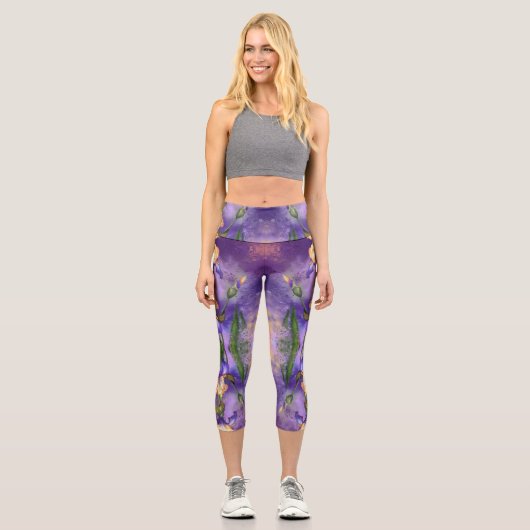 Schöne Iris Blume - Malerei Art Capri Leggings (Vorderseite)