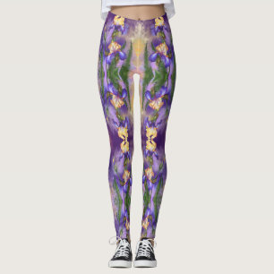 Schöne Iris-Blume - Mignes Gemälde - Leggings