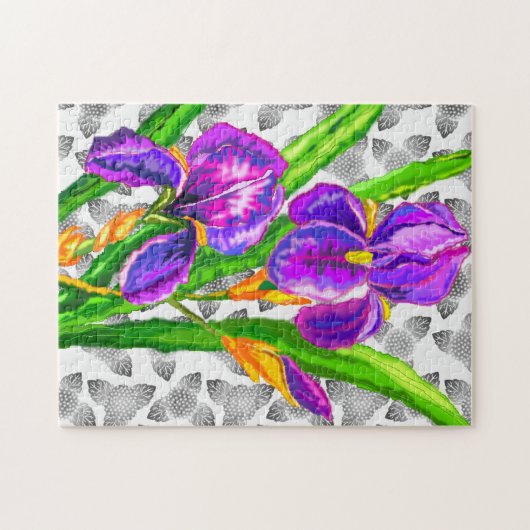 Schöne Iris-Blume Puzzle (Horizontal)