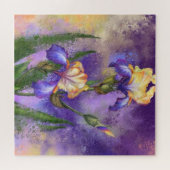 Schöne Iris-Blume - Schmuckstück Zeichnend Kunst Puzzle (Horizontal)