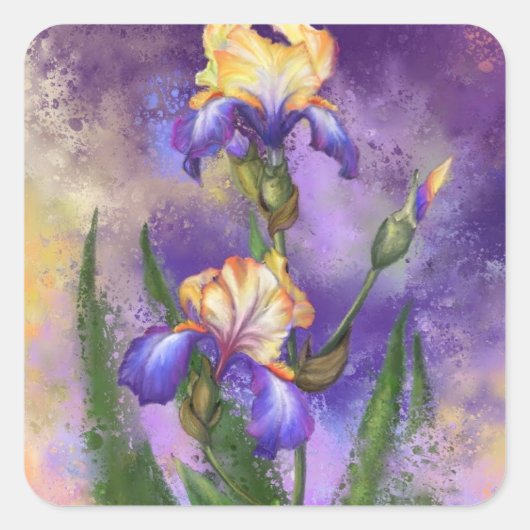Schöne Iris-Blume Sticker Iriss (Vorderseite)