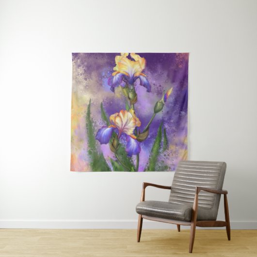 Schöne Iris Blume Tapestry Wandteppich (Beispiel)