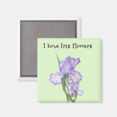 Schöne Iris-Blumen-Magnet Magnet (Vorderseite/Rückseite)