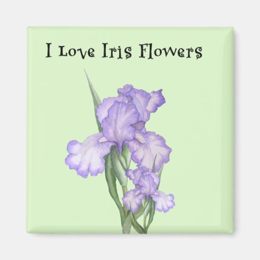 Schöne Iris-Blumen-Magnet Magnet (Vorne)