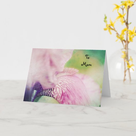 Schöne Iris-Muttertagskarte Karte (Gelbe Blume)