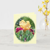 Schöne Iris Notecard Karte (Gelbe Blume)